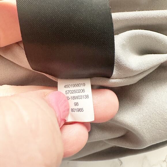 WHBM Gray Super Soft Knit Satin Tie Back Mini Dress women’s size XL - Picture 9 of 11